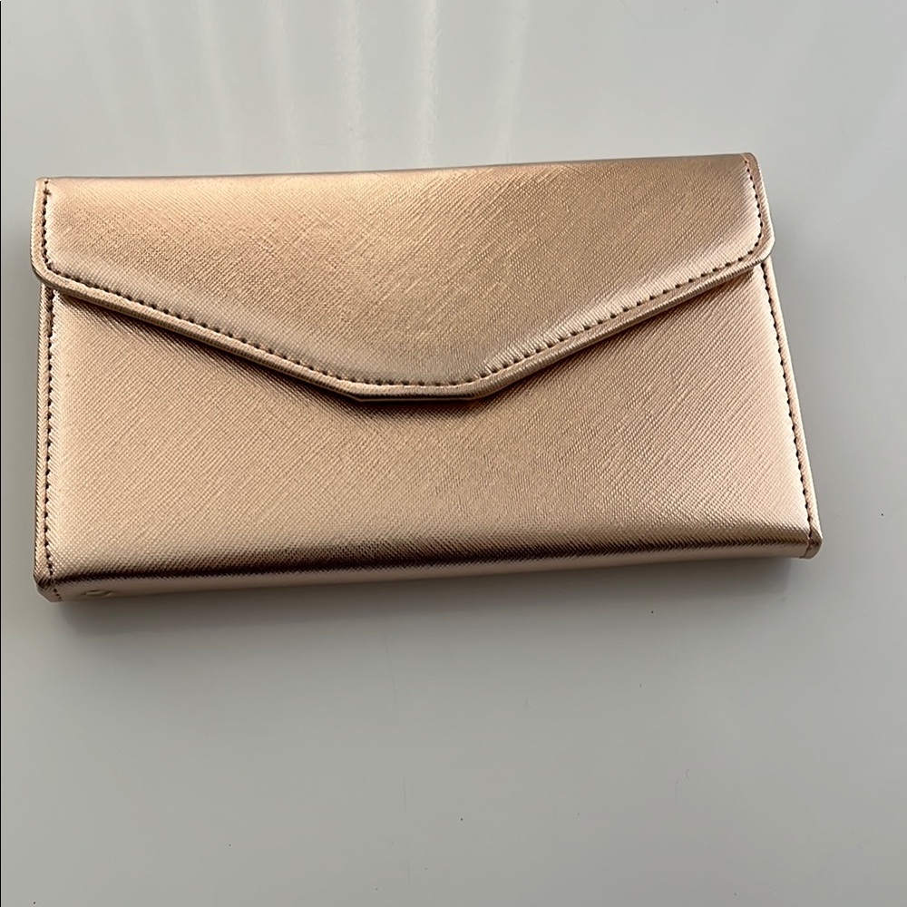 Elegant Rose Gold Women's travel wallet/clutch - NWOT
